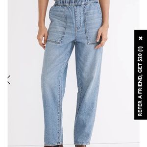 Madewell pull on relaxed jeans